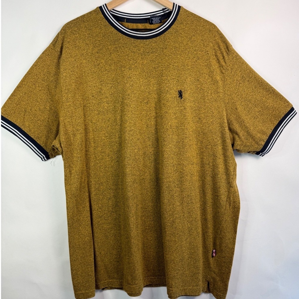 Lions Crest English Laundry Mens 3XL Ringer T-Shirt Mustard Gold